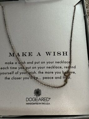 DOGEARED MAKE A WISH SS925 LITTLE KEY NECKLACE 18”- NWT